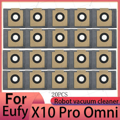 Accessories Compatible with Eufy X10 Pro Omni Robot Vacuum Dust Bag Hepa Filter Roller Side Brush Mop Cloth