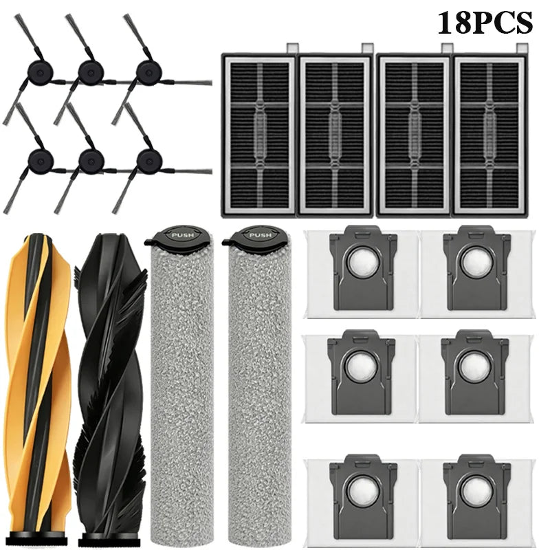 Mova Z60 Ultra Roller Complete Robot Vacuum Spare Parts Main Side Brushes Mop Cloths HEPA Filters Dust Bags Accessories