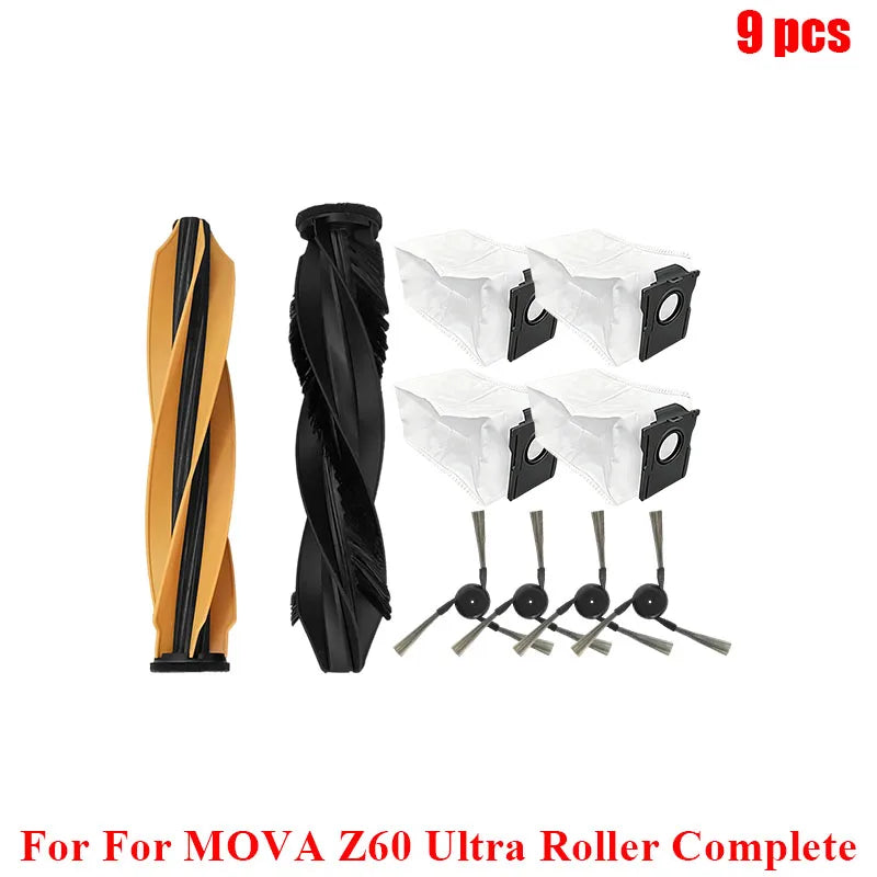 Accessories For MOVA Z60 Ultra Roller Complete/ Z60 Ultra Roller SA/ Trouver Z60 Ultra Parts Main Side Brush Mop Dust Bag Filter