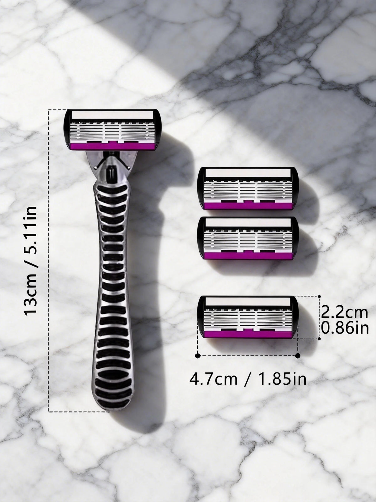 Six-Layer Razor Replacement Cartridges — Colour Options