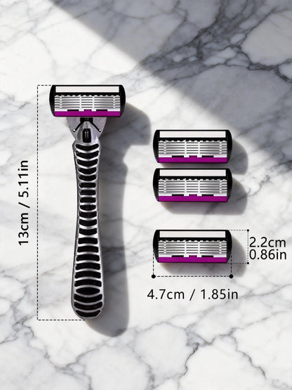 Six-Layer Razor Replacement Cartridges — Colour Options