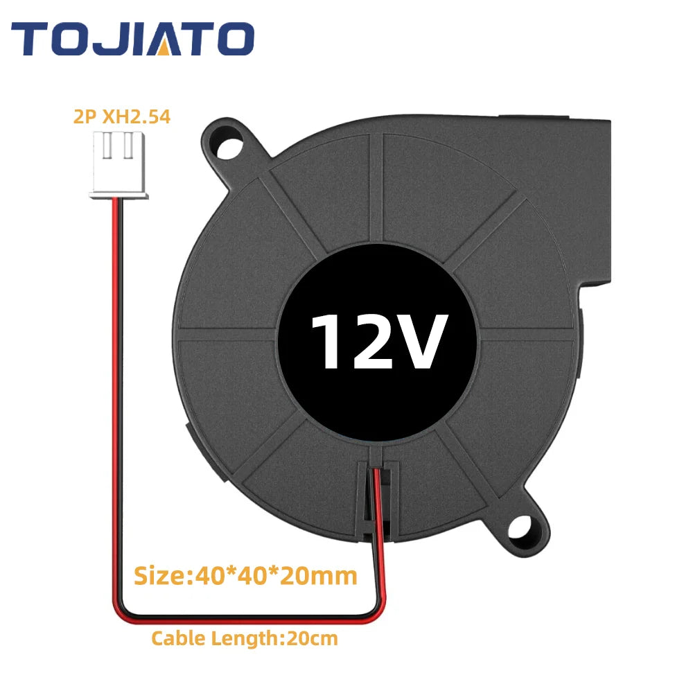 DC Brushless Cooling Fan 2510/3010/4010/5010/5015/6015mm 12V/24V 2Pin Dupont Wire Centrifugal Turbo Blower for 3D Printer Parts