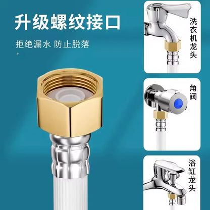 80/100/150/200/300/500cm Long Explosion-Proof Washing Machine Hose G1/2-G3/4 Inch Water Inlet Flexible Pipe Bathroom Plumbing
