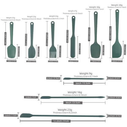 6/9 Pieces Silicone Bakeware Spatula Set Non Stick Heat Resistant Spatulas Cooking Kitchen Essentials Baking Tools