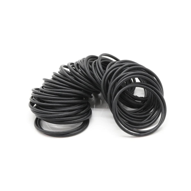 50pc NBR O Ring Seal Gasket Thickness CS 1.5mm OD 5~80mm Nitrile Butadiene Rubber Spacer Oil Resistance Washer Round Shape Black