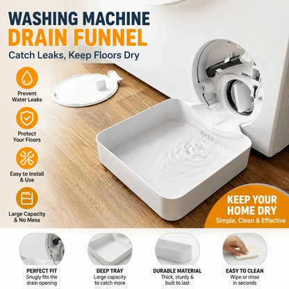 Washing Machine Filter Drain Tray — White