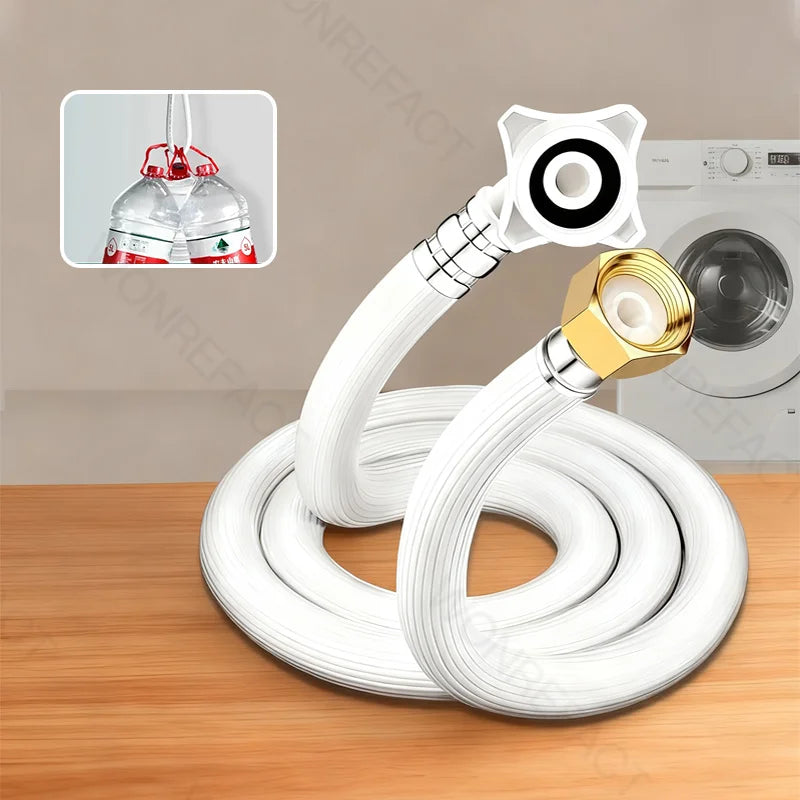 Explosion Proof Extended Hose Automatic Washing Machine Inlet Hos Threaded Anti Slip Head Extended Water Supply Hose