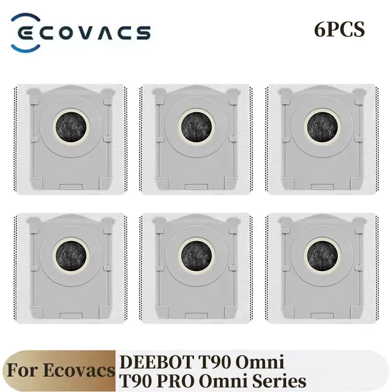 For ECOVACS DEEBOT T90 Omni / T90 PRO Omni Series Robot Vacuum Cleaners Main Brush Mop Cloth Dust Bag Side Brush Filter Parts