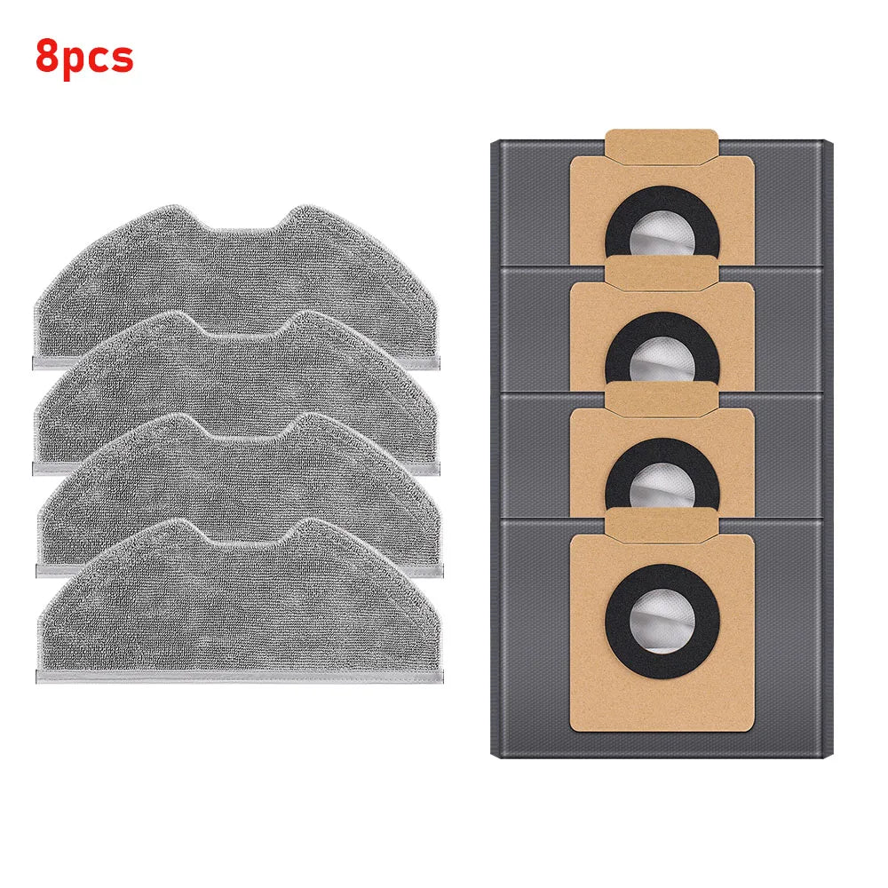 Replacement For Eufy X8 Pro SES Robot Vacuum Cleaner Accessories Roller Brush Mop Pads Main Side Brush Dust Bags Spare Parts