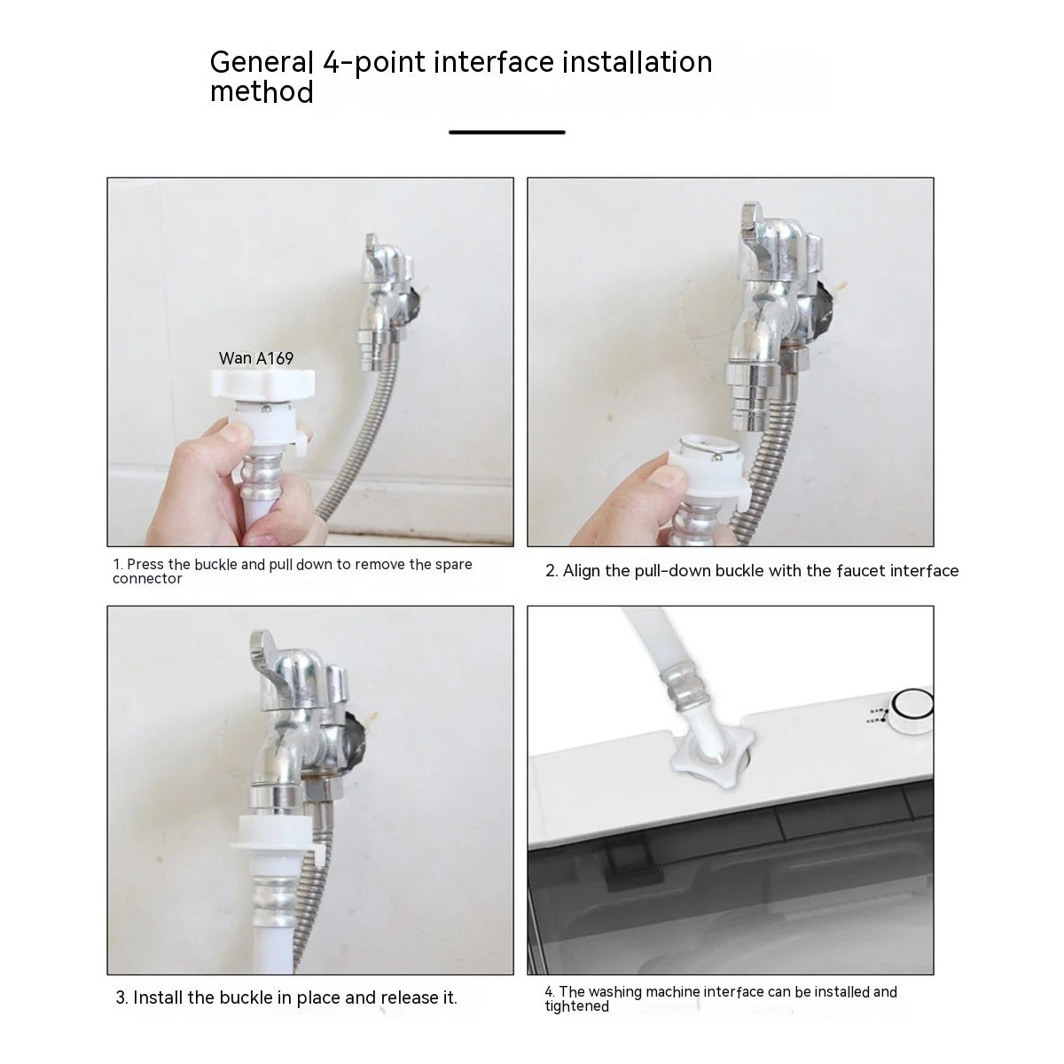Explosion-proof Washing Machine Inlet Pipe Compatible with Most Faucet Installation