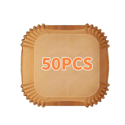 Large Size 23cm Square Cooking Paper Disposable Liners XXL Airfryer Baking Non-Stick Parchment Papers for Roasting Microwave