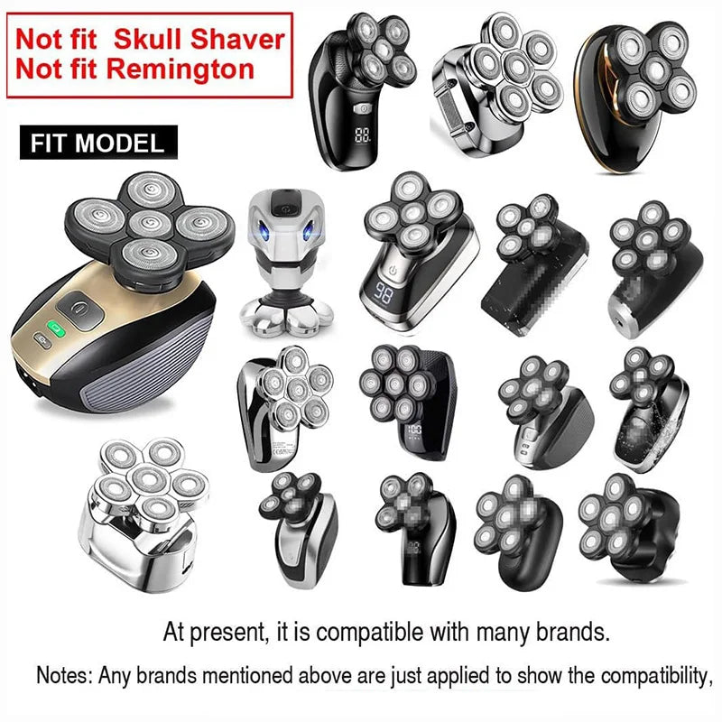 7D Blade Head Replacement Shaver Head Spare 7 Cutter Floating Head 7D Independently Beard Electric Razor Head