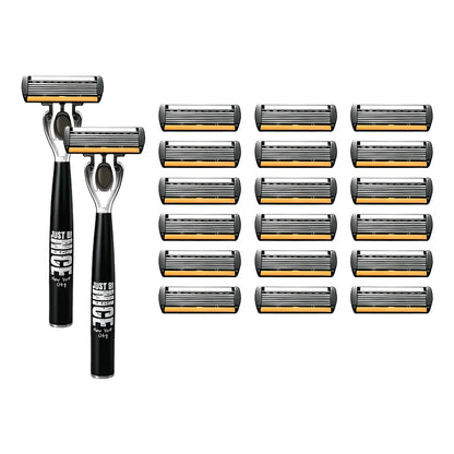 Manual Razor Set with Six-Layer Blades