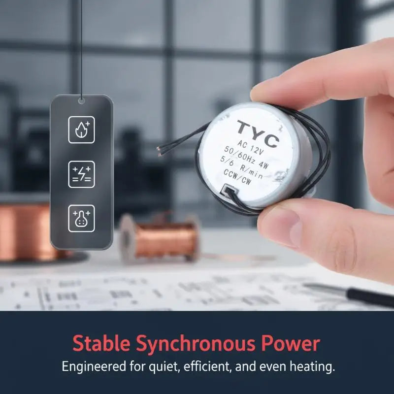 TYC-50 AC 12V Stable Synchronous Motor 5-6R/min High Torque Compact Size Motor for Microwave Turntable & Rotating Display