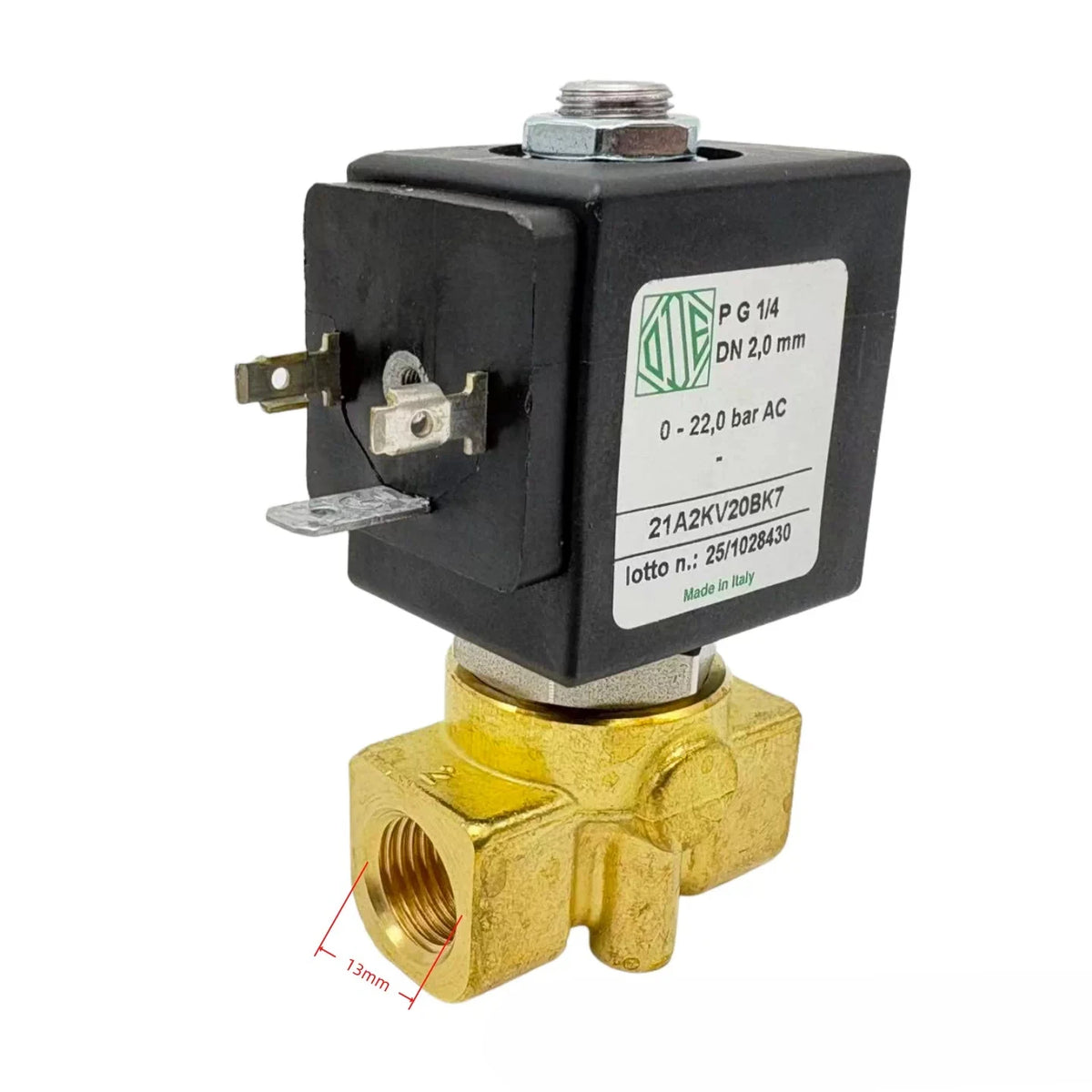 Coffee machine brewing head solenoid valve coil valve core spring