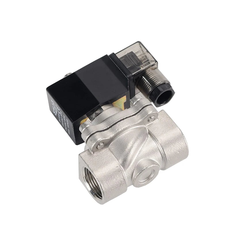 1/2" 3/4" 1" 2" Electric Solenoid Valve Water 220V 12V 24V 110v Normally Closed Stainless Steel IP65 DIN Coil High Temperature