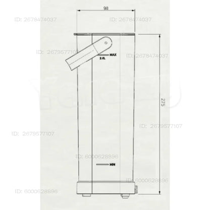 Coffee Machine External Water Tank 2l with Adapter Head, Full Set of Base