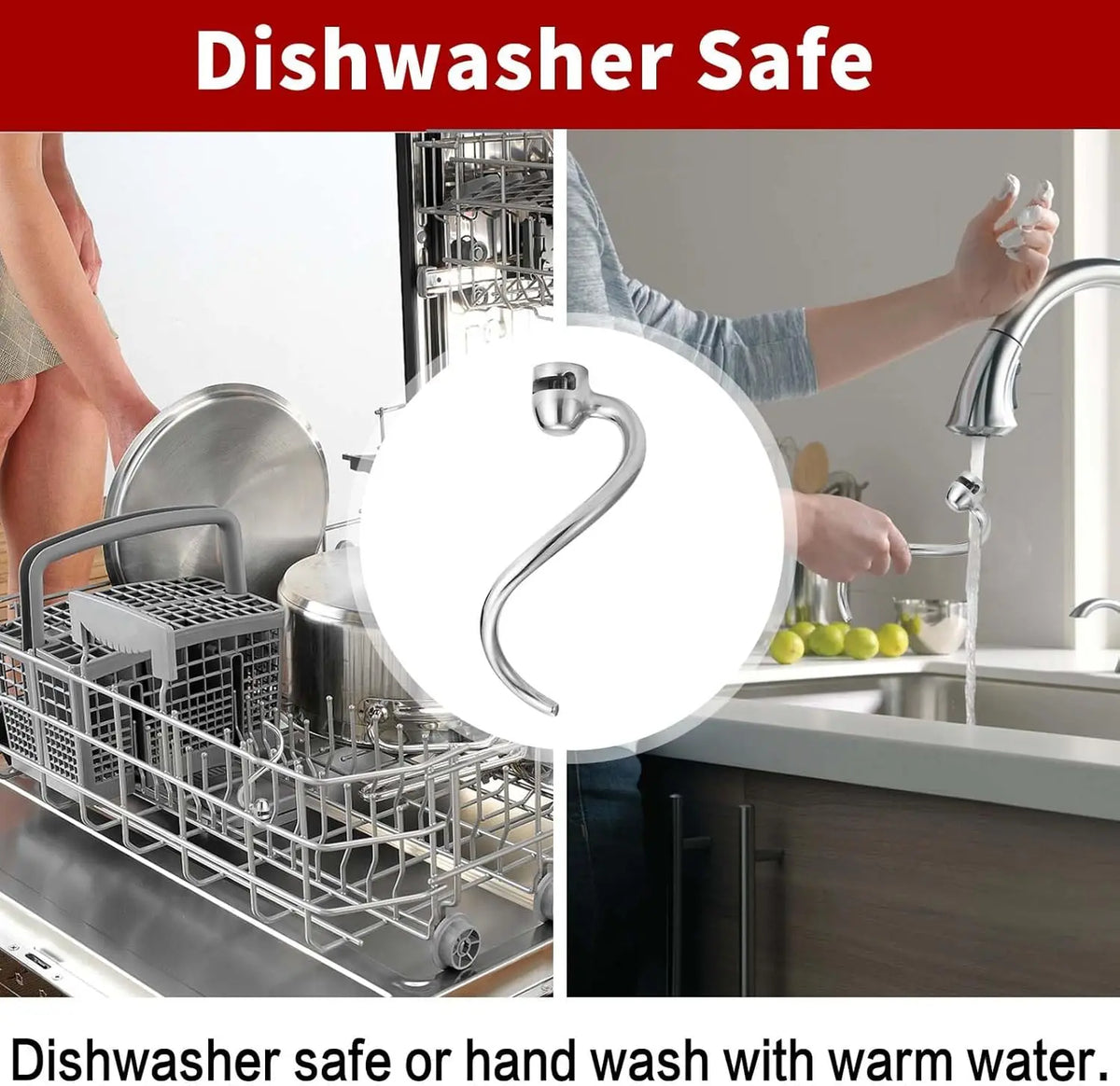 For Kitchenaid 7 Quart Mixer Auxiliary Attachment Parts Accessories Stand Mixer Dough Hook
