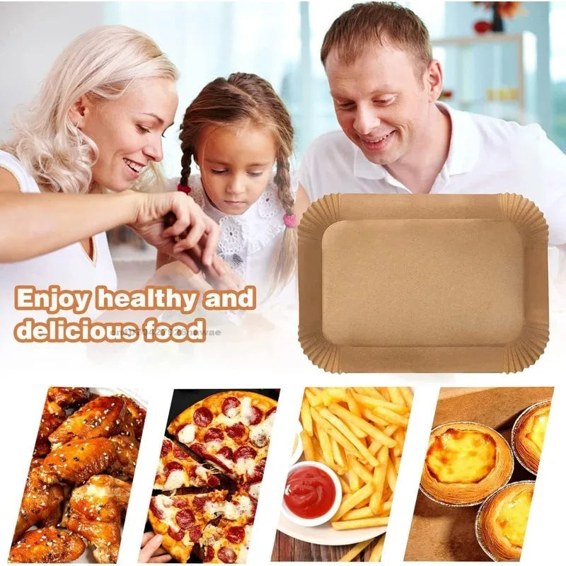 Air Fryer Cooking Baking Paper for Ninja Dual XL Foodi AF300 AF400 AF451 Disposable Paper Liner Mold Grill Accessories