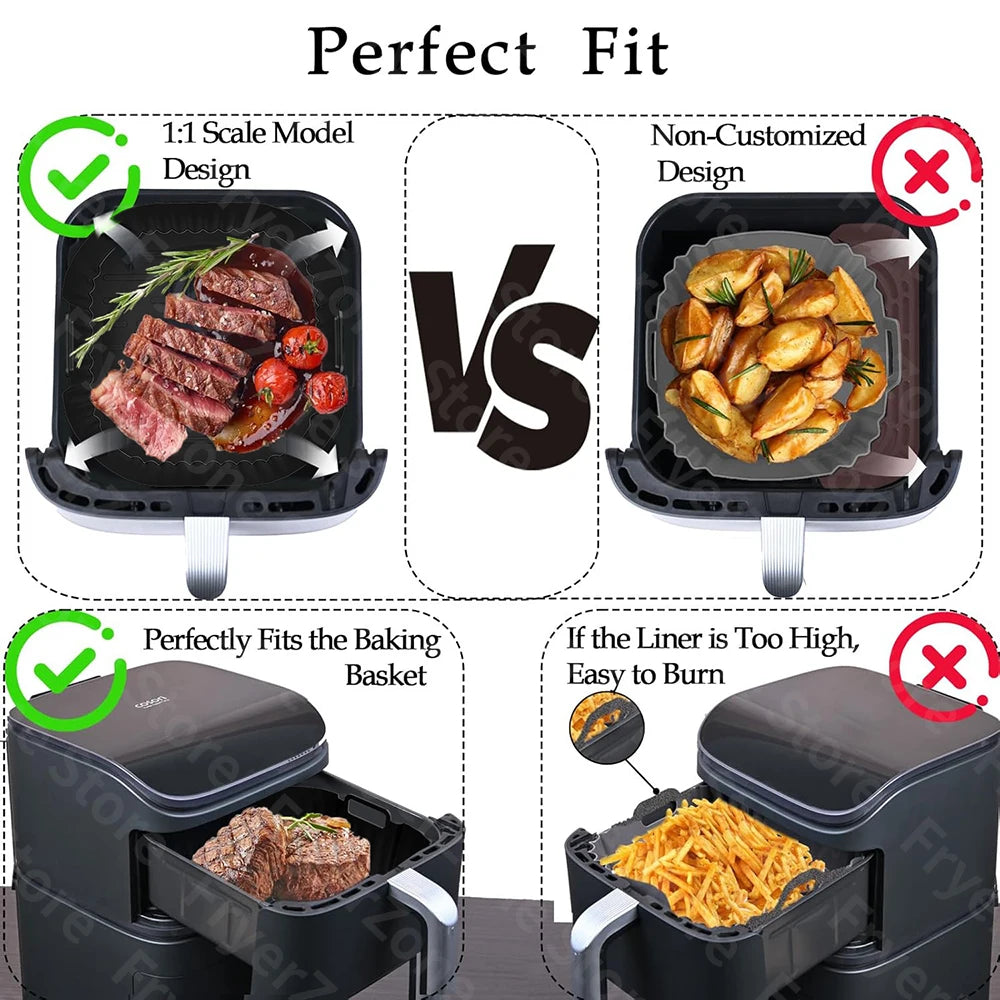 Silicone Mould for Cosori 10.8L - 2 Chamber Double Stack Airfryer Accessories, Hot Air Fryer Mould Specially Designed