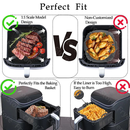 Silicone Mould for Cosori 10.8L - 2 Chamber Double Stack Airfryer Accessories, Hot Air Fryer Mould Specially Designed