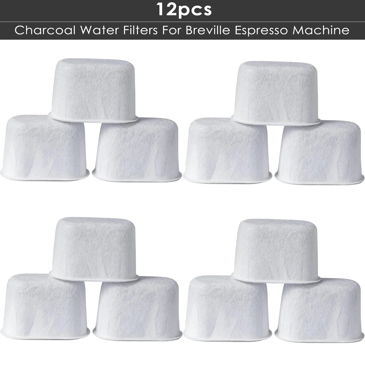 Charcoal Water Filters Compatible with Breville BWF100 — 6 / 12 / 18 Pack