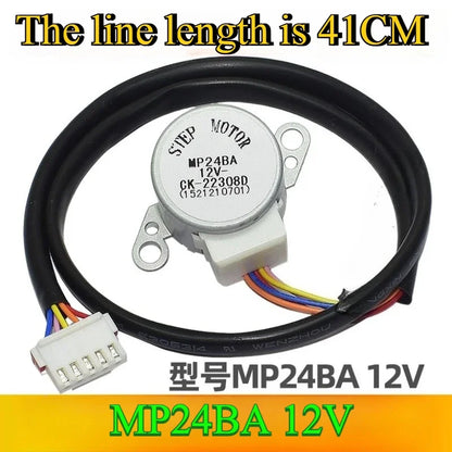 MP24BA Air Conditioning Parts Swing Motor Micro Stepper Motor 12V DC 4-Phase 5-Wire Flat Shaft Line Length 15CM/19CM/41CM