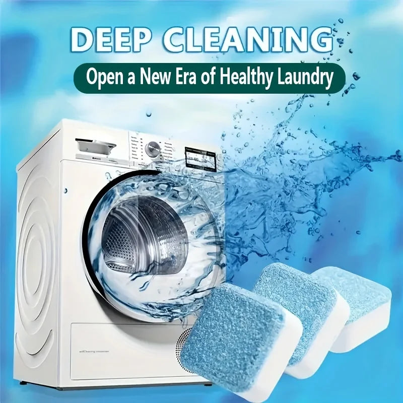 Washing Machine Cleaner Tablets 5/25/35 Count, Lemon Scent, Deep Cleaning, Dirt Remover, Clean Laundry Washer Drum and Tub