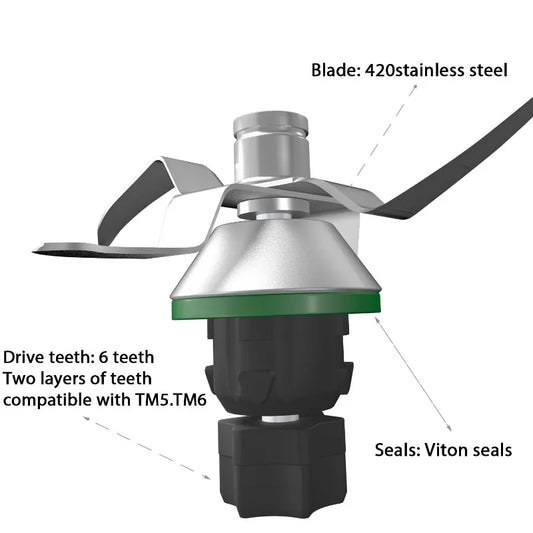 For Thermomix TM5/TM6/TM31 Knife Set Stainless Steel Blender Blade Cooking Machine Accessories Is Suitable