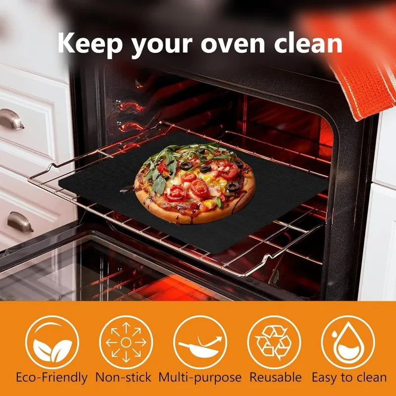 2pcs Reusable Protector Mat Heat Resistant Grill Mats Non-Stick BBQ Grill Mat Baking Mat Barbecue Tools Kitchen Bakeware