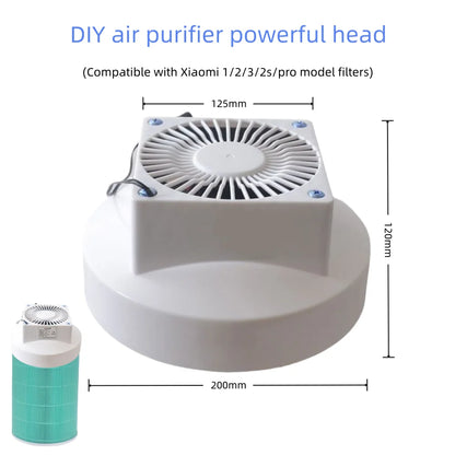 DIY Simple Air Purifier, Compatible with Xiaomi 1/2/3/2s/pro Filter, Homemade DIY Air Purifier, Formaldehyde Removal