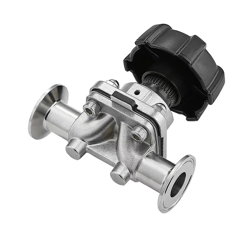 1/2" 3/4" 1-1/4" 1" 2 Way Quick Install Diaphragm Valve Sanitary Stainless Steel 316L Tri-Clamp OD 50.5mm