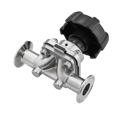 1/2" 3/4" 1-1/4" 1" 2 Way Quick Install Diaphragm Valve Sanitary Stainless Steel 316L Tri-Clamp OD 50.5mm
