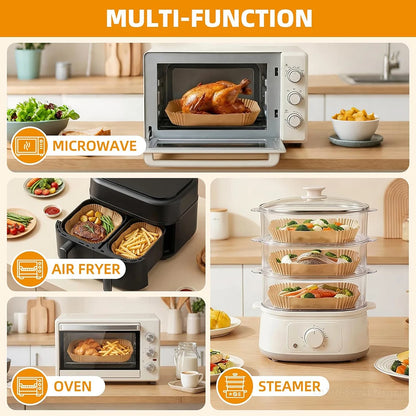 Air Fryer Baking Paper for Philips Dual Basket 3000/5000 Series 6L/3L, Paper Airfryer Accessories for NA350/00 NA550/00
