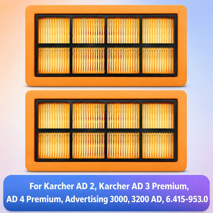 Compatible with Karcher AD 2, Karcher AD 3 , AD 4 , Advertising 3000, 3200 AD, 6.415-953.0 Vacuum Parts Filter Accessories