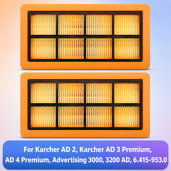 Compatible with Karcher AD 2, Karcher AD 3 , AD 4 , Advertising 3000, 3200 AD, 6.415-953.0 Vacuum Parts Filter Accessories