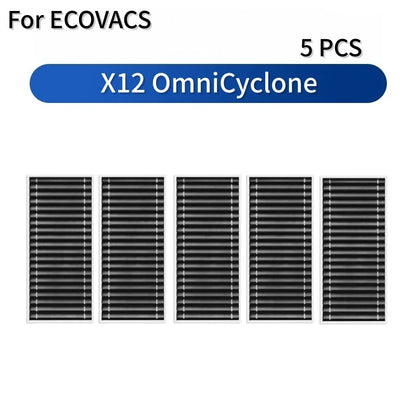 For ECOVACS Deebot X12 OmniCyclone Robot Vacuum Accessories Main Roller Brush Side Brush Dust Bag HEPA Filter Roller Mop Cloth