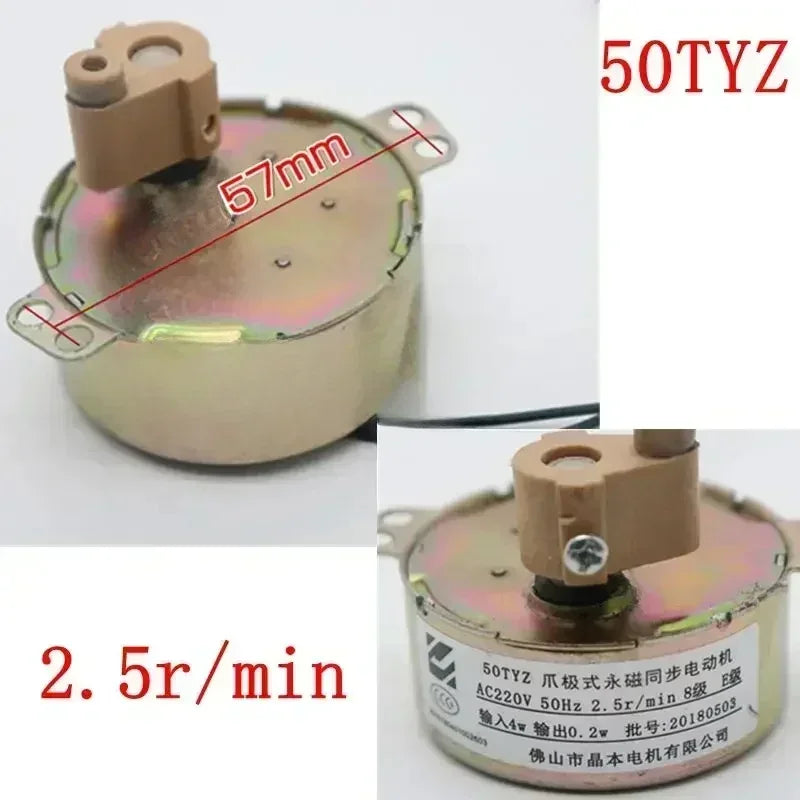 Synchronous Motor For Air Blower TY-50A TYJ50-8 TYJ50-20-8A3 50TYZ TYJ50-8A7 Electric Oven Microwave Oven Tray Motor parts