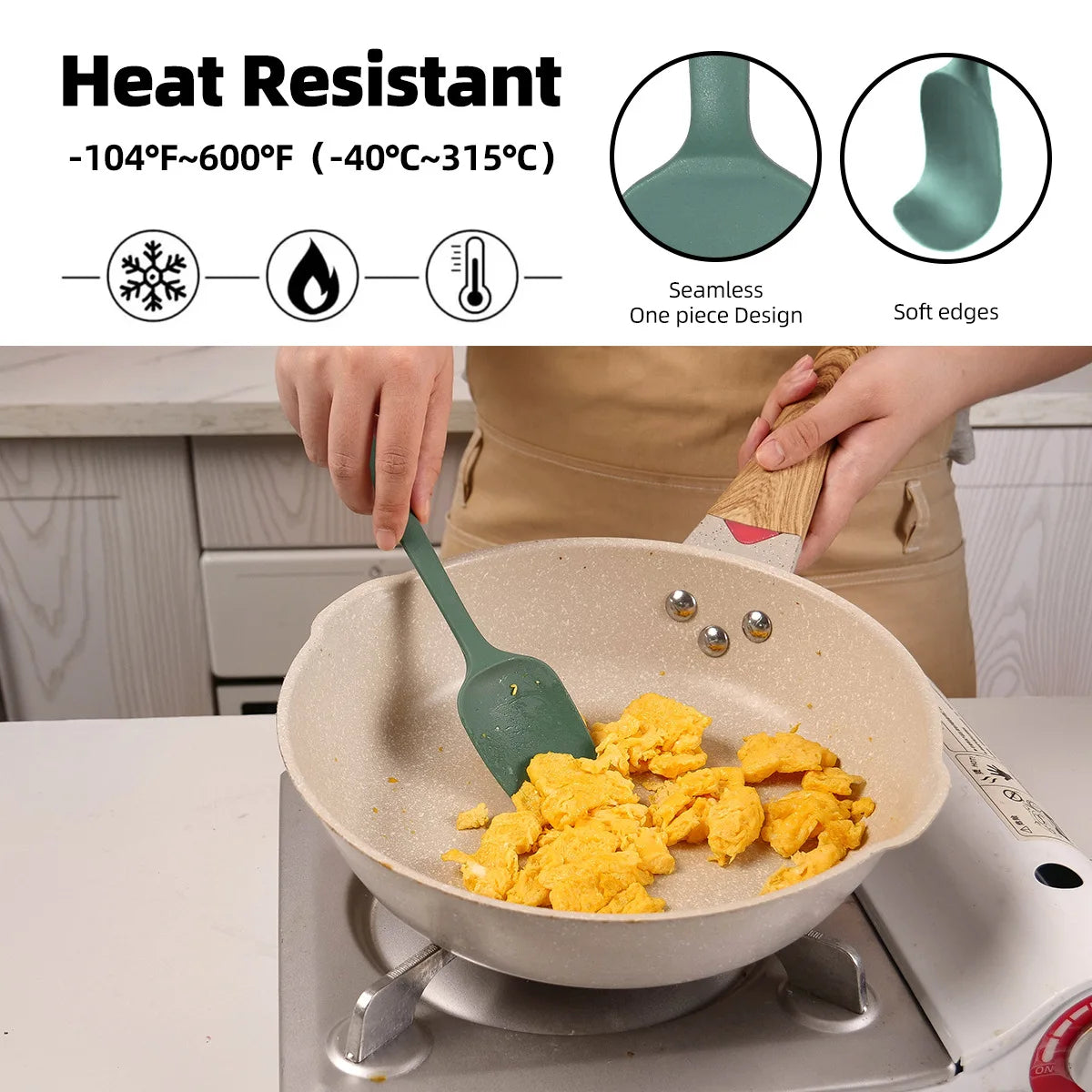 6/9 Pieces Silicone Bakeware Spatula Set Non Stick Heat Resistant Spatulas Cooking Kitchen Essentials Baking Tools