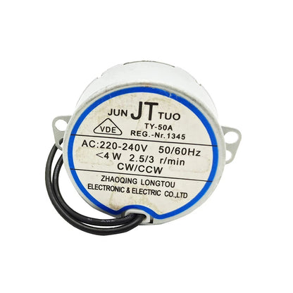 AC Motor AC 220-240V TY-50A Oscillating Synchronous Motor Shake Head, 50 60Hz, Fan Parts Accessories Induction Motor, 4W/CW/CCW.