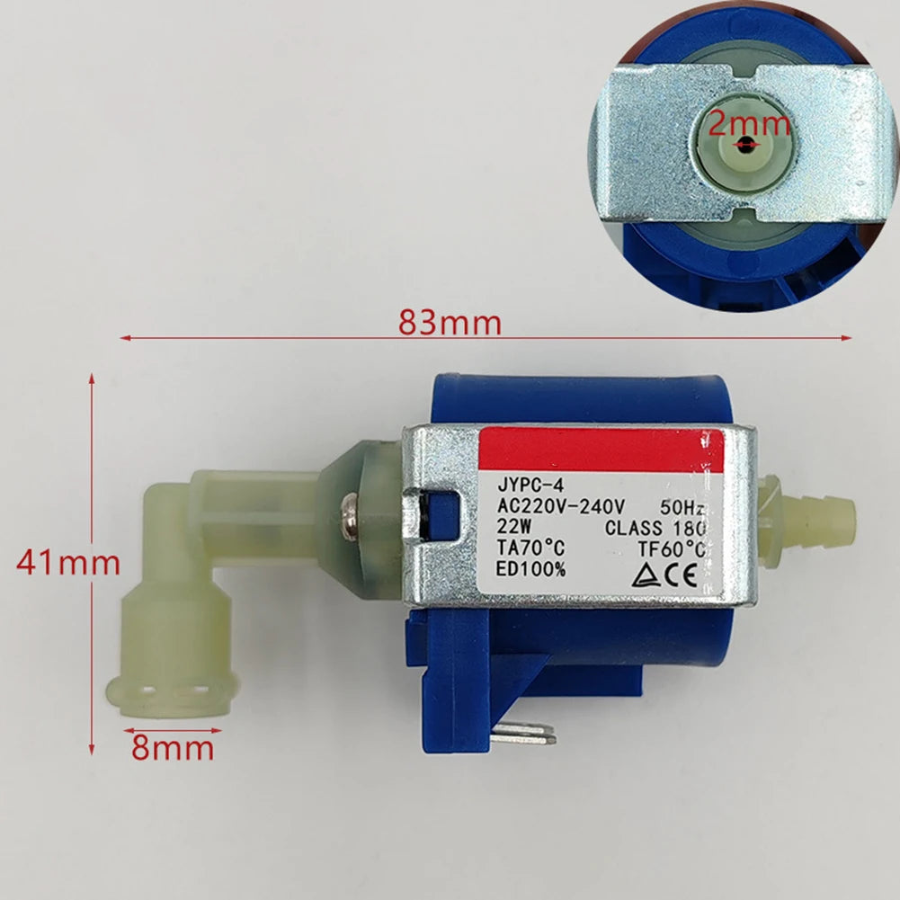 Silver Iron Solenoid Valve Water Pump For Espresso Coffee Machine 700ccmin Flow Rate AC 110V 120V Brewing System Accessories