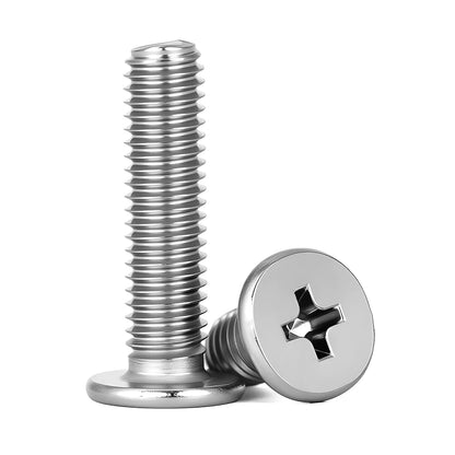 304 Stainless Steel Phillips Ultra Thin Flat Wafer Head Screw Thin Laptop Cross Bolt Screw for Computer M1.6 M2 M2.5 M3 M4 M5 M6
