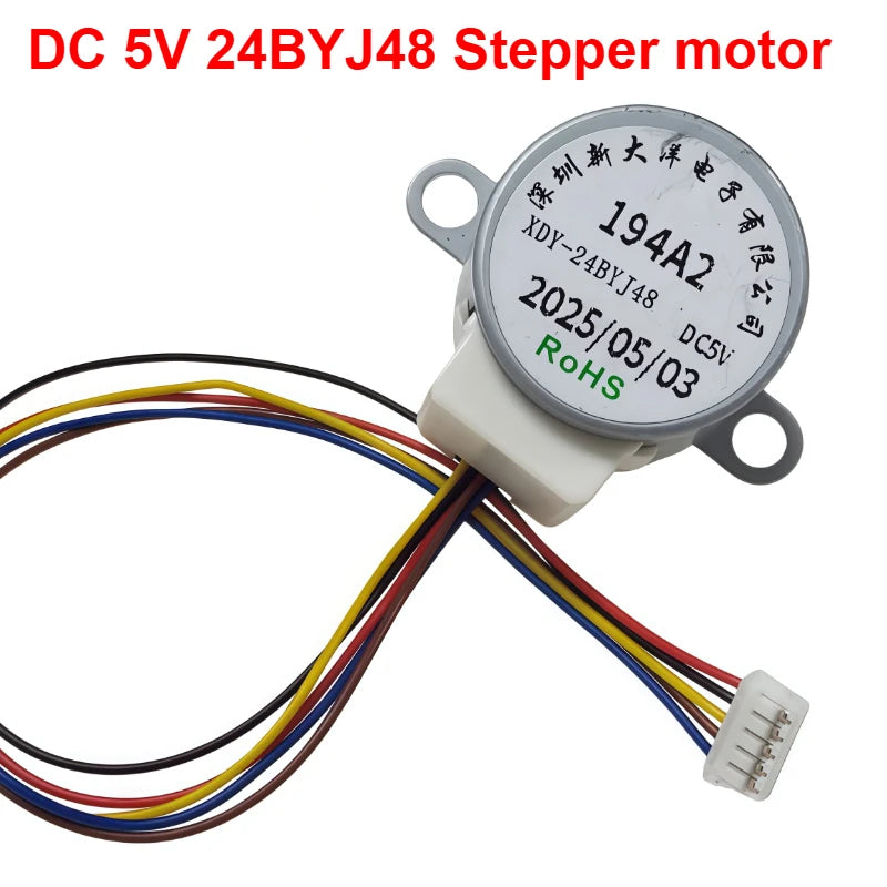 1pc Low-Energy Consumption Pure Copper 4-Phase 5-Wire DC Gear Stepper Motor 5V 24BYJ48 Reduction Motor for Fan Tool Accessories
