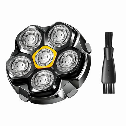 6 Blade Magnetic Replacement Shaving Heads Compatible with 6D Blade Head Compatible with Head Shavers for Bald Men