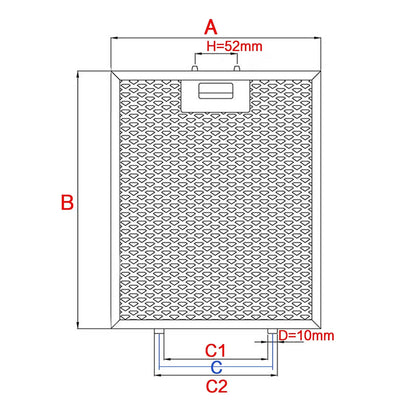Cooker hood mesh filter hood metal grease filter range hood filter replacement filter screen aluminum mesh 270X320 260X320 252x3