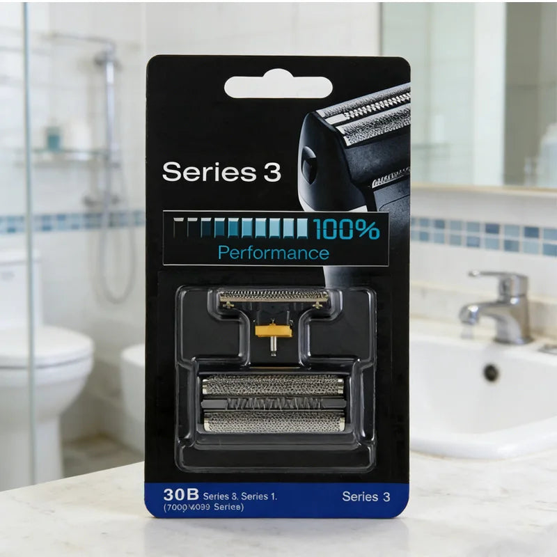 30B Replacement Shaver Foil & Cutters Compatible with Braun 7570 / 7680