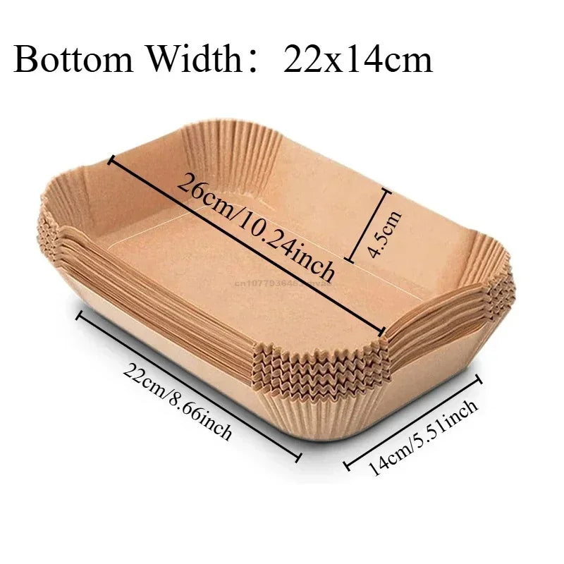 Air Fryer Paper Oven Paper Disposable Brush Non-Stick Airfryer Baking Papers Liners Parchment Paper for Baking Microwave