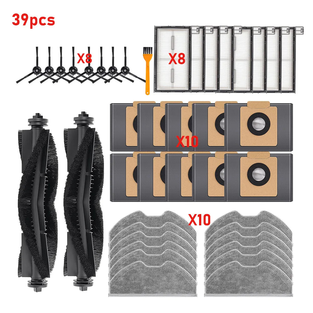 Replacement For Eufy X8 Pro SES Robot Vacuum Cleaner Accessories Roller Brush Mop Pads Main Side Brush Dust Bags Spare Parts