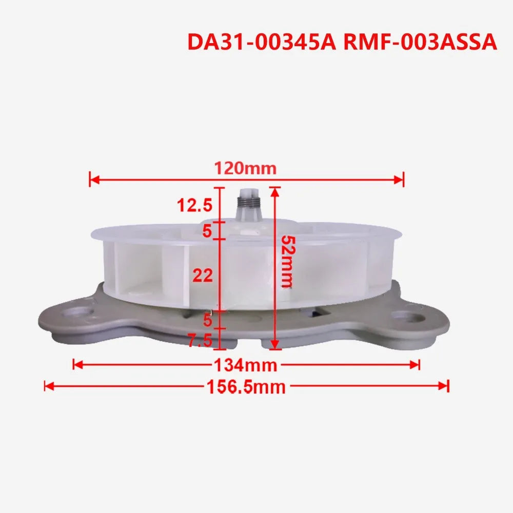 Replacement Refrigerator Fan Motor — DC12V Compatible with Samsung DA31-00345A / RMF-003ASSA