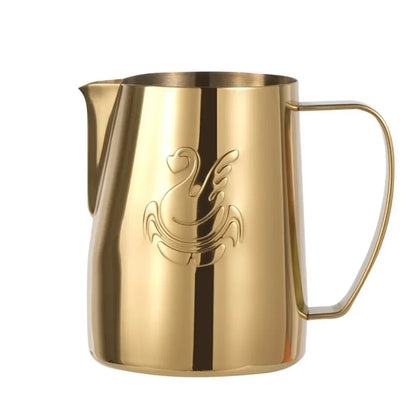 1Pc 600ml Milk Jug Steaming Frothing Pitcher Stainless Steel Non-Stick Pull Flower Cup for Coffee Cappuccino Latte